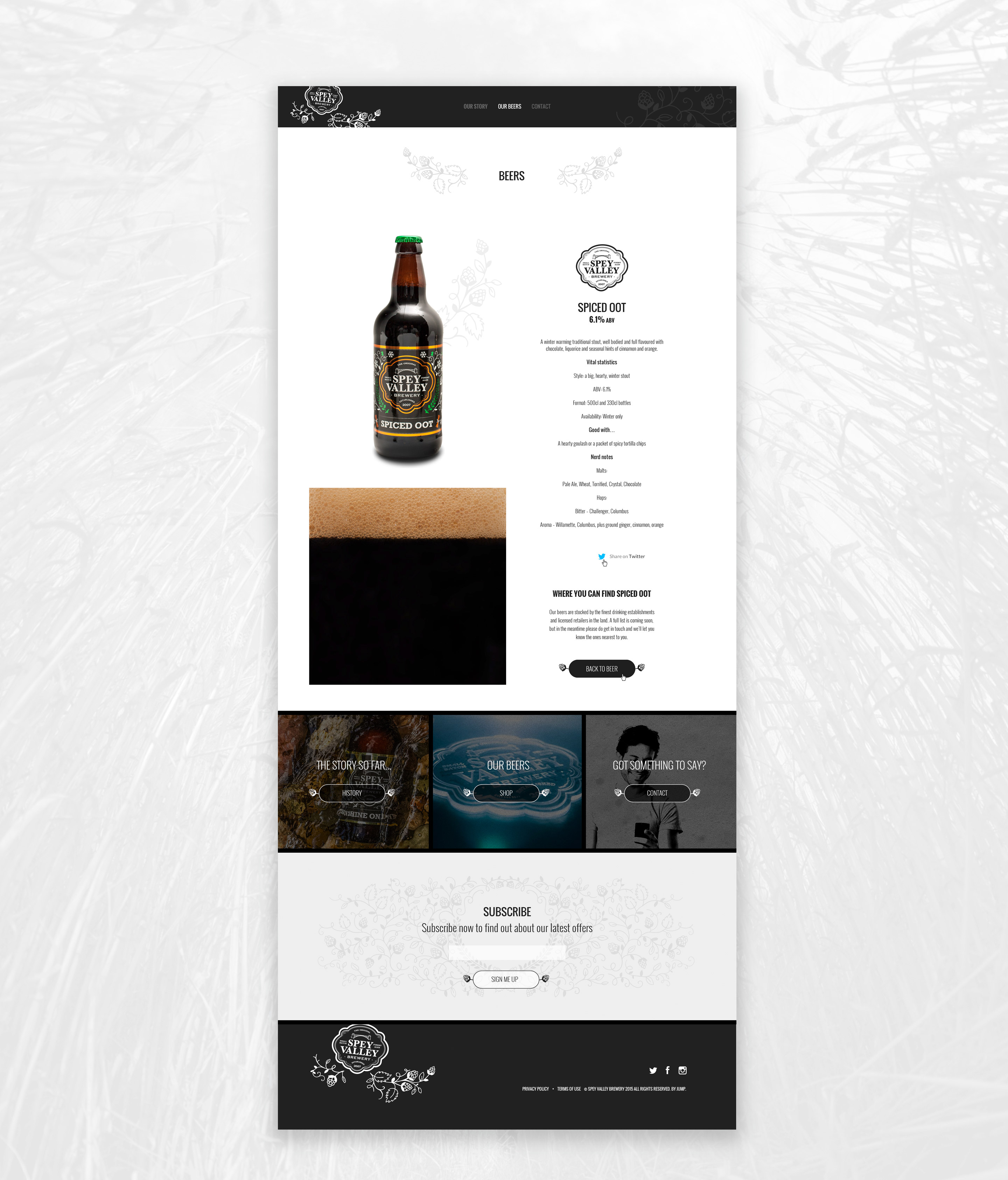 Spay Valley Brewery website